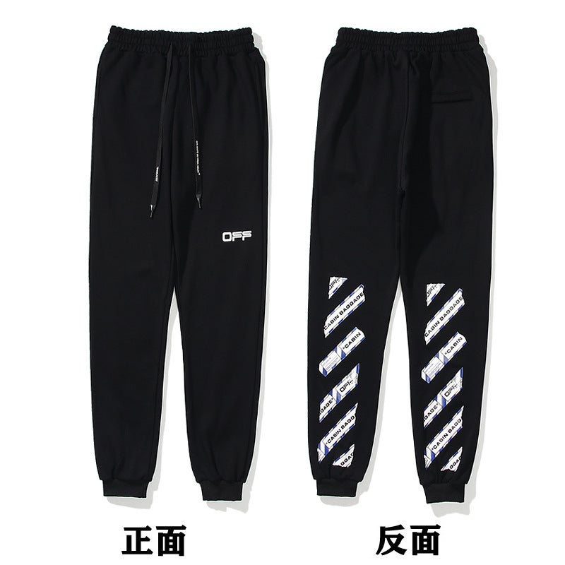 Trendy Brand Fw Off White Loose Casual Sports Pants For Men And Women Ow Long Pants Couple Jogger Sweatpants - Image 1
