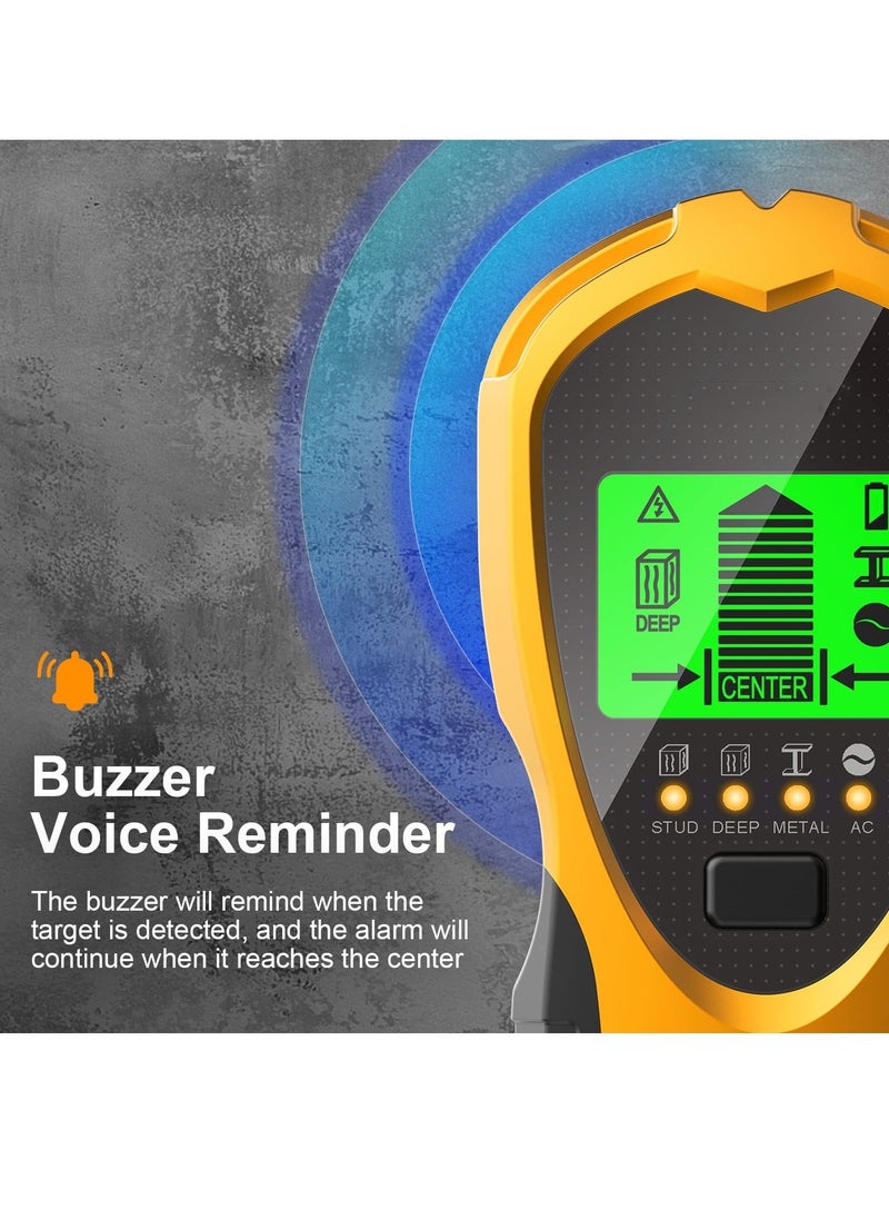 Generic - Stud Finder Wall Scanner,Wall Detector, Non Contact Voltage Cable Tester for AC Wire Metal Inside Wood, Center Beam Finding,Joist Detection with LCD Display - Image 1