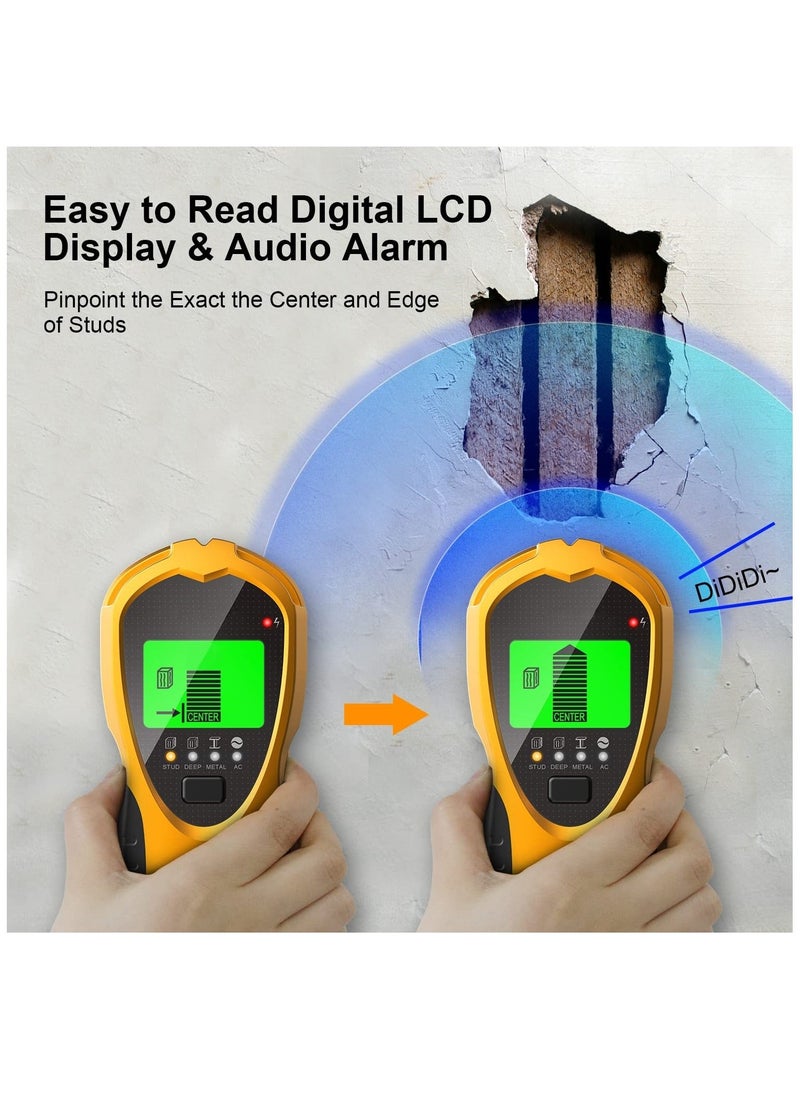 Generic - Stud Finder Wall Scanner,Wall Detector, Non Contact Voltage Cable Tester for AC Wire Metal Inside Wood, Center Beam Finding,Joist Detection with LCD Display - Image 1
