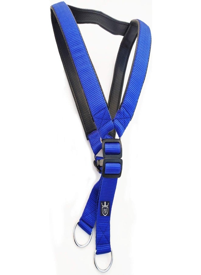 MS Petcare Nylon Padded Adjustable Dog Harness 1.25 Inch Large Blue, Black and Rope Leash 18 MM for Large Dogs (Color May Vary) - Image 5