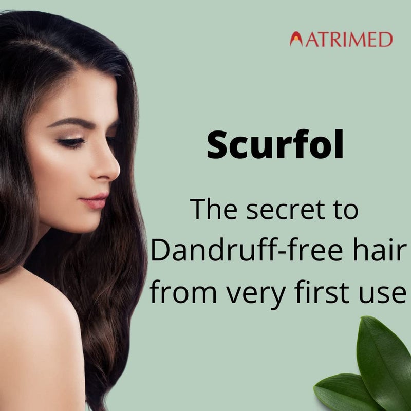 ATRIMED AntiDandruff Scurfol Shampoo Ayurvedic Formula By Plant Scientists  NonSticky  Easily Washable  300Ml  Pack Of 3  Controls Dandruff  Ayurvedic Shampoo - Image 2