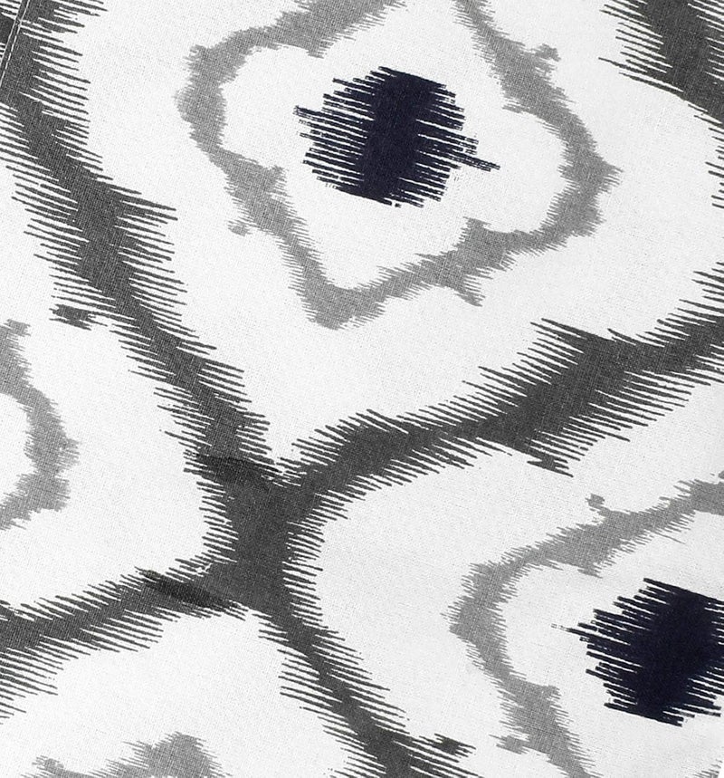 Dekor World Cotton Grey Ikat Printed and Solid Napkin Set (Pack of 12) - Image 4