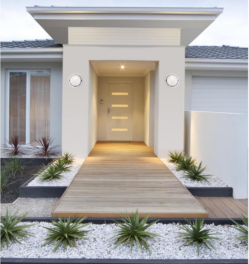 Westinghouse 6783600 OneLight Outdoor Wall Fixture White Finish White Glass Lens Round - Image 3