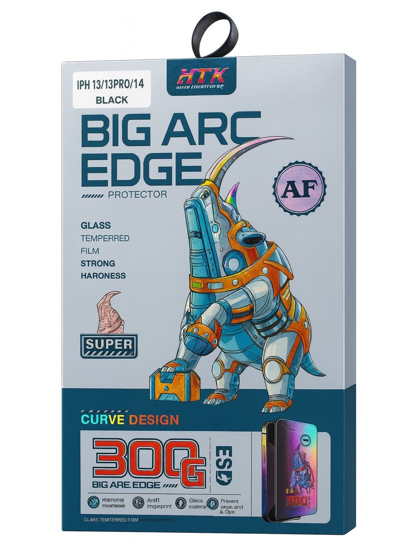 HTKCRX Screen Protector for iPhone 13 / iPhone 13 Pro / iPhone 14 – 5mm Premium Tempered Glass, Shock & Scratch Resistant, HD Clarity - Image 1