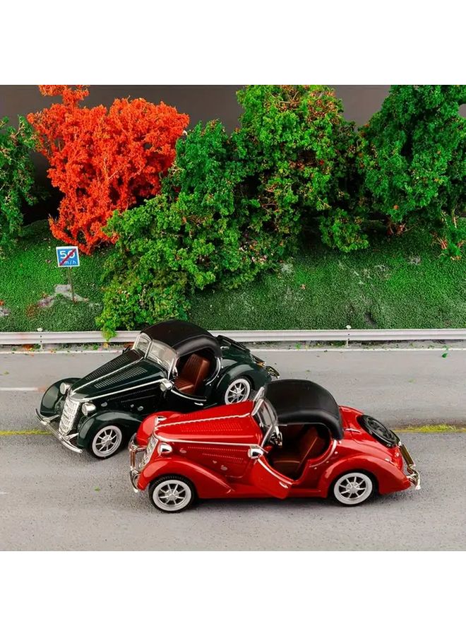 Vintage Inspired 1 32 Scale Alloy Classic Car Model Pull Back Action Opening Doors Black - Image 4