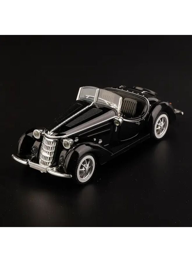 Vintage Inspired 1 32 Scale Alloy Classic Car Model Pull Back Action Opening Doors Black - Image 1
