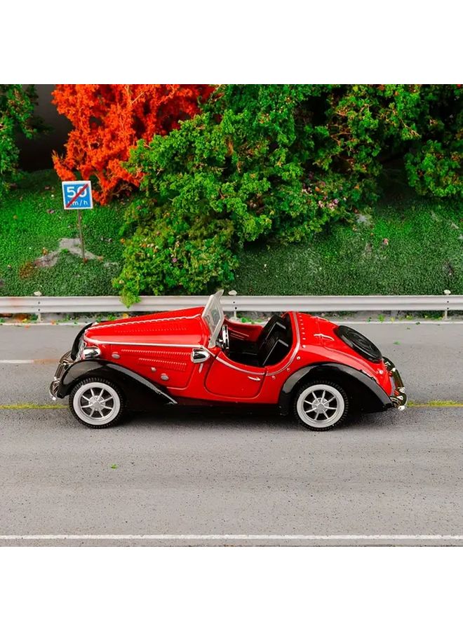 Vintage Inspired 1 32 Scale Alloy Classic Car Model Pull Back Action Opening Doors Black - Image 5