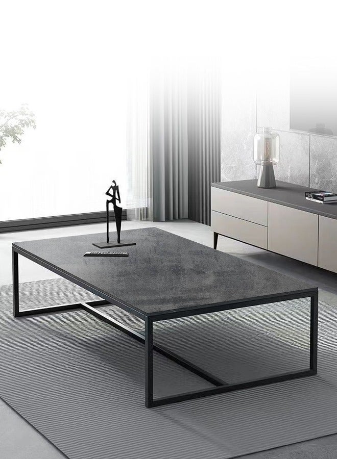 Ammar Space Centre Table Modern Coffee Table for Living Room Sofa Side Tables with Metal Frame Corner Tea Table for Home Office  - Image 1