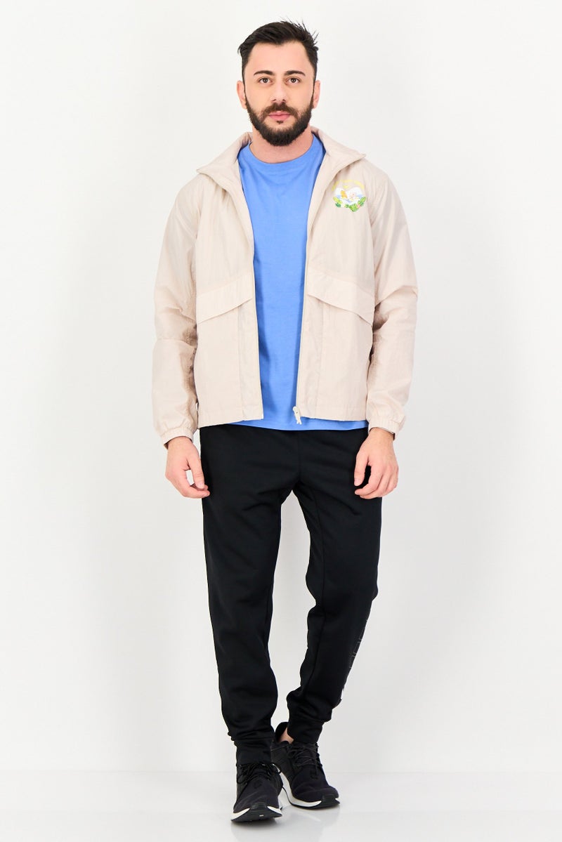Reebok x Kakao Friends Men Sportswear Fit Long Sleeve Outdoor Windbreaker Jacket, Beige - Image 4