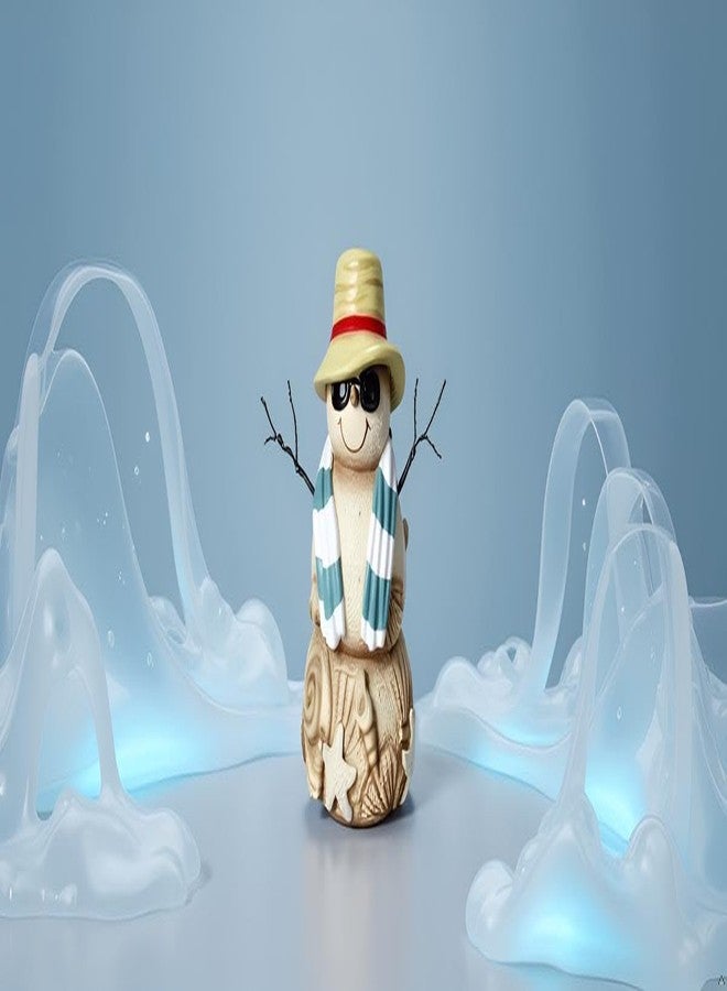 Young's Inc Young's Resin 7.25" Sand Snowman Figurine, Large - Image 3