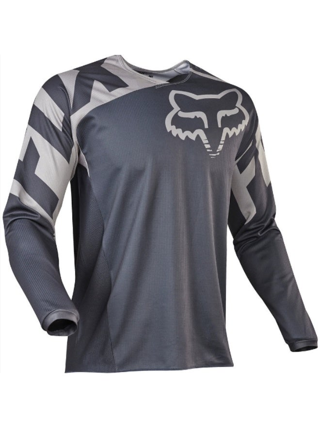 Fox Racing Gray & Black Motocross Long-Sleeve Jersey-M