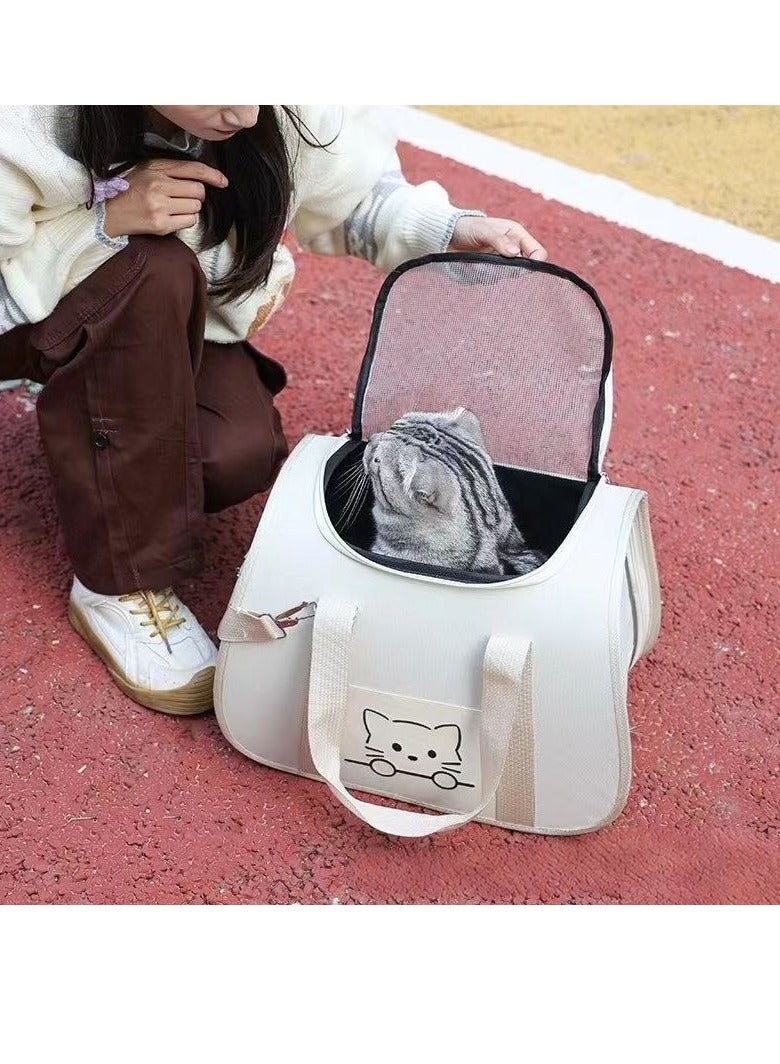 LumiArk Pet Carrier Bag for Cats Small Dogs - Ventilated Travel Tote with Comfort Pad, Dual - Carry Design and Cute Pattern - Image 2