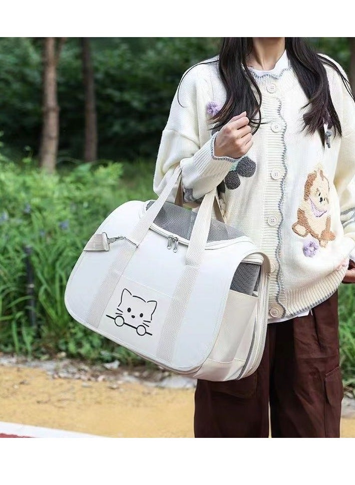 LumiArk Pet Carrier Bag for Cats Small Dogs - Ventilated Travel Tote with Comfort Pad, Dual - Carry Design and Cute Pattern - Image 4