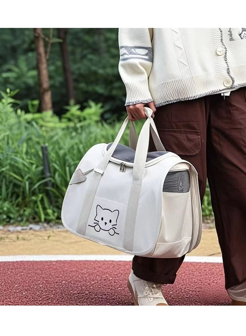 LumiArk Pet Carrier Bag for Cats Small Dogs - Ventilated Travel Tote with Comfort Pad, Dual - Carry Design and Cute Pattern - Image 3