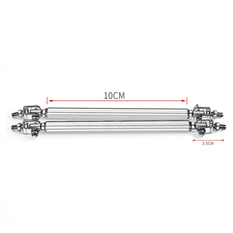 2PCS 100-200mm Adjustable Front Bumper Lip Splitter Strut Tie Bar Support Rod - Image 5