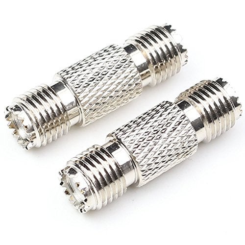 ANHAN Mini UHF Female to Mini UHF Female Connectors Pl259 Adapter Mini UHF Female Coupler RF coaxial Coax Cable Connector for Amateur Radio Citizens Band Radio Marine VHF Radio 2Packs - Image 2