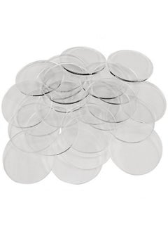 LITKO LITKO Clear Round Miniature Bases | 1.5mm Thick | Circular Figure Stands for Wargaming Boardgaming and Collectible Figures (25 Count Pack, 40mm)  - Image 1