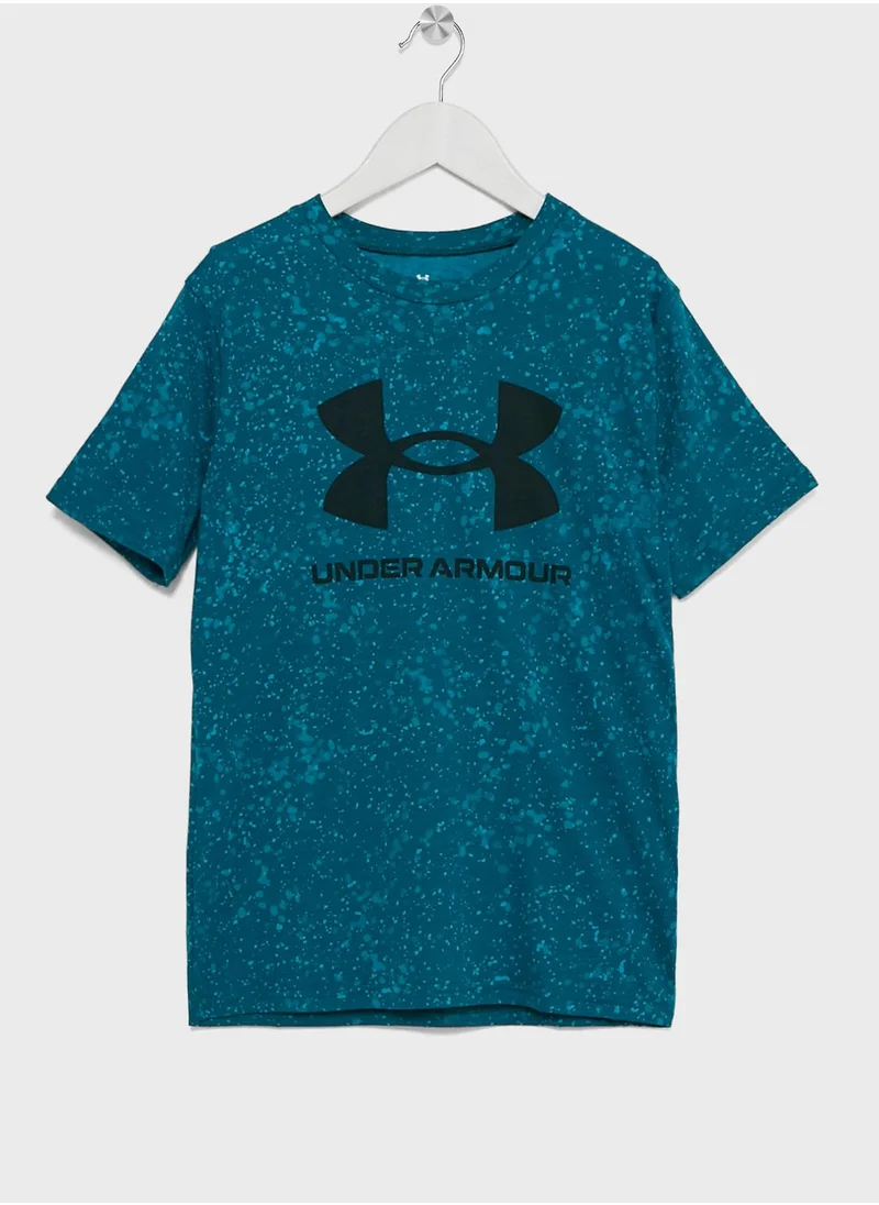 UNDER ARMOUR Boys' Sporstyle Logo T-Shirt