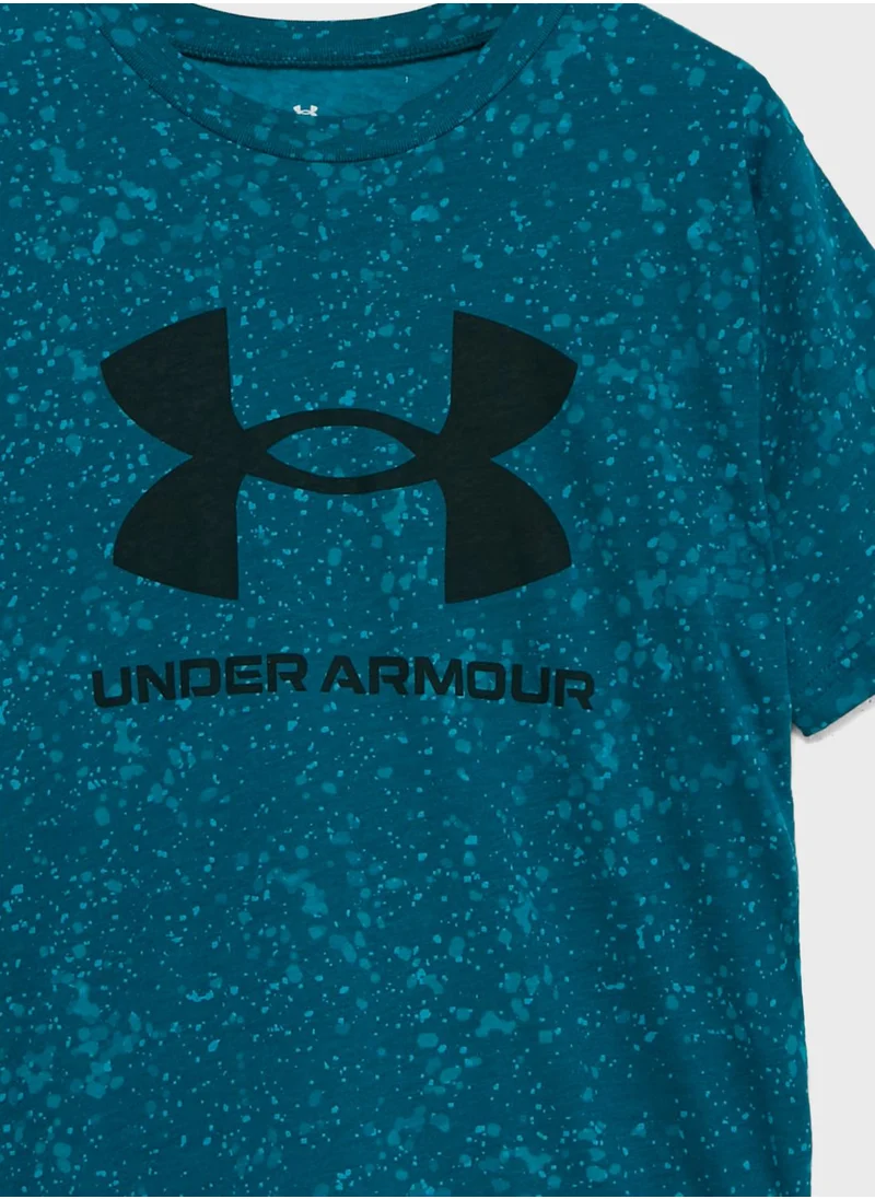 UNDER ARMOUR Boys' Sporstyle Logo T-Shirt