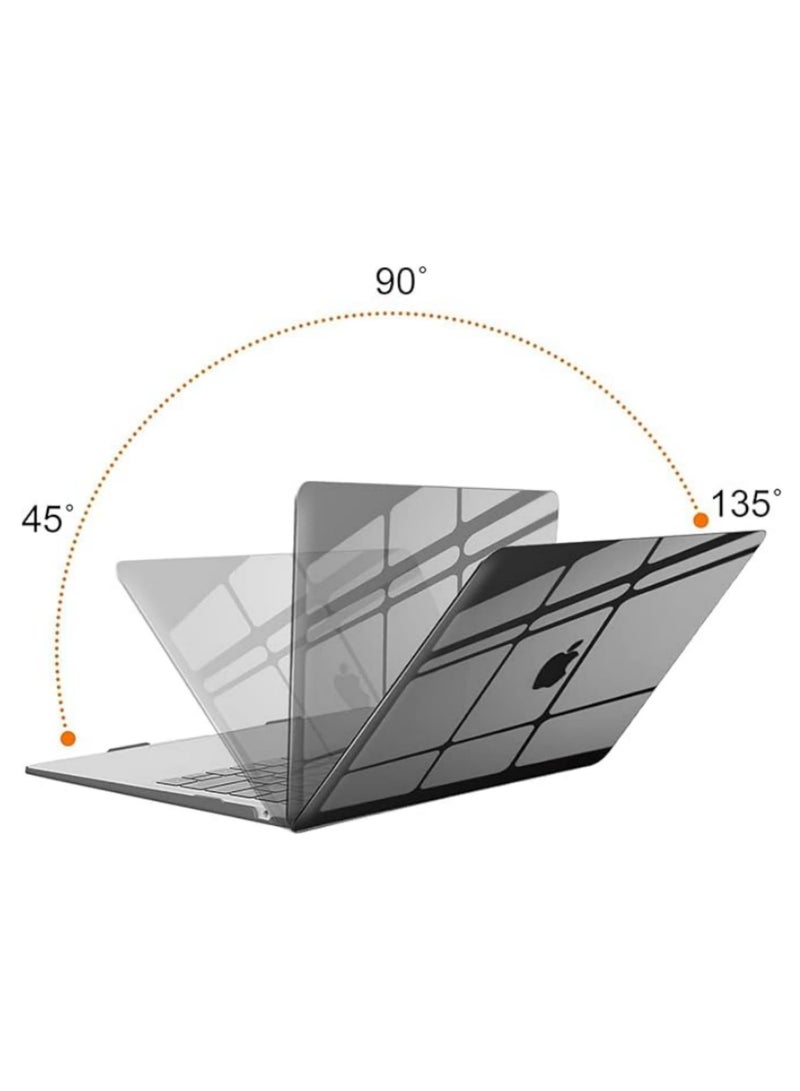 1PCS For MacBook Air 13 Inch Case 2022 2021 2020 2019 2018 Release A2337 M1 A2179 A1932 Retina Display Touch ID Protective Hard Shell Cover Crystal Black - Image 4