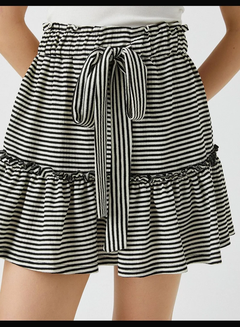 KOTON Floral Frill Mini Skirt