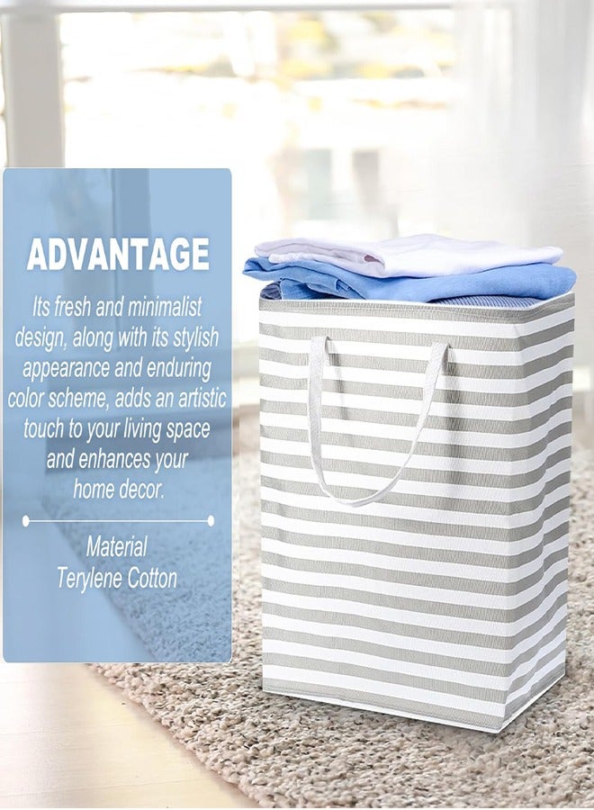 Large Laundry Basket, Freestanding Collapsible Laundry Hamper, Waterproof Laundry Basket,Foldable Hamper for Clothes Storage Wash Basket Hamper for Toys Clothes Bedroom  - Image 3