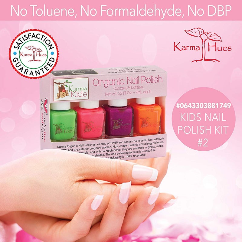 karma organic Karma Kids Nail Polish Box Set No. 2 Natural Safe Nail Polish for Little Girls - Non-Toxic, Vegan, and Cruelty Free â€“ Quick Dry, Kids Friendly - Image 4