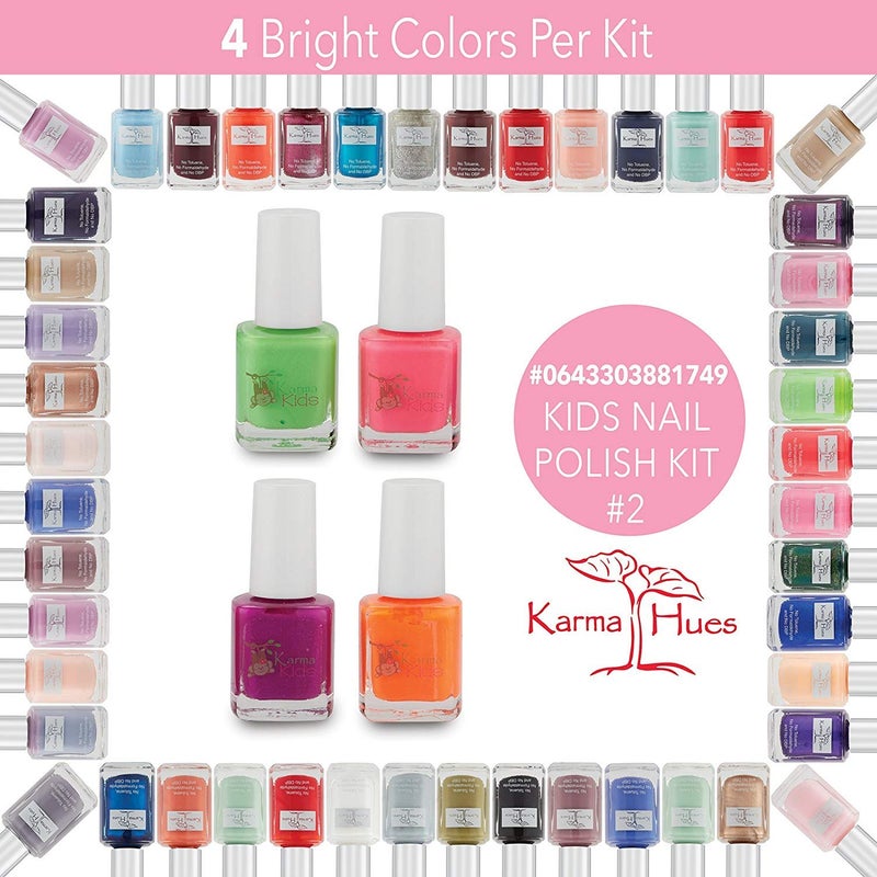 karma organic Karma Kids Nail Polish Box Set No. 2 Natural Safe Nail Polish for Little Girls - Non-Toxic, Vegan, and Cruelty Free â€“ Quick Dry, Kids Friendly - Image 2