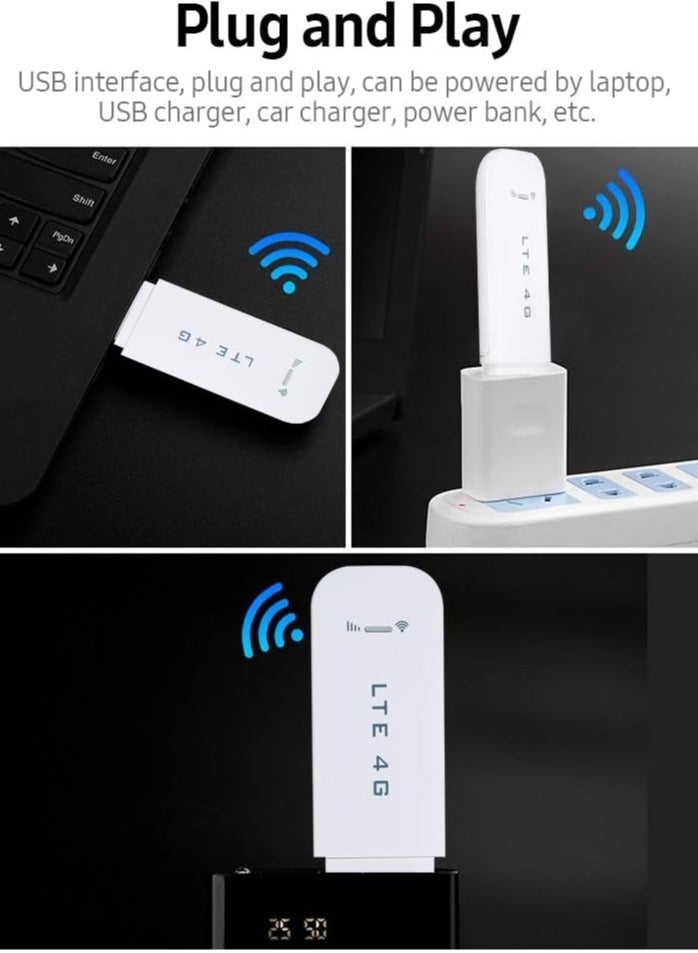 General 4G LTE Portable WiFi 150Mbps USB Mini Wireless Router USB WiFi Adapter with WiFi Hotspot Plug and Play Mobile WiFi (Global Version(Except Americas))  - Image 4