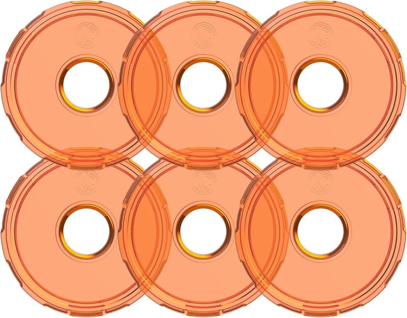 KC Cyclone V2 LED Replacement Lens - Amber - 6-Pack - Image 1
