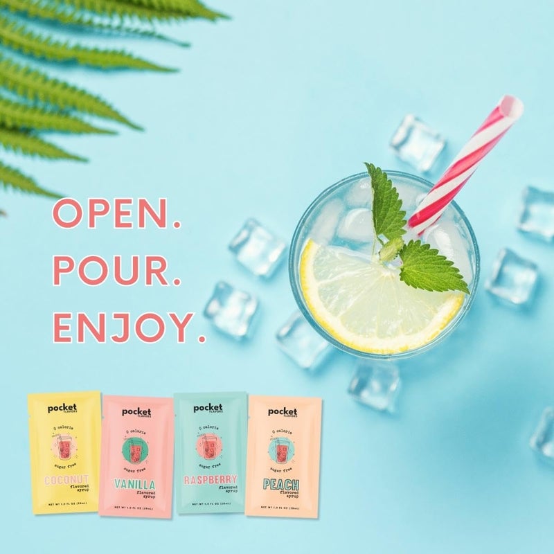 Pocket Flavors Zero Calorie Flavored Syrup, Variety (8) - Image 5