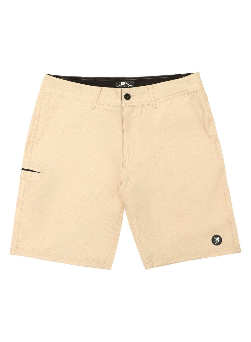 BOB MARLIN Bob Marlin Recycled Polyester Quick Dry 5-Pockets Hybrid Short Sand  - Image 1