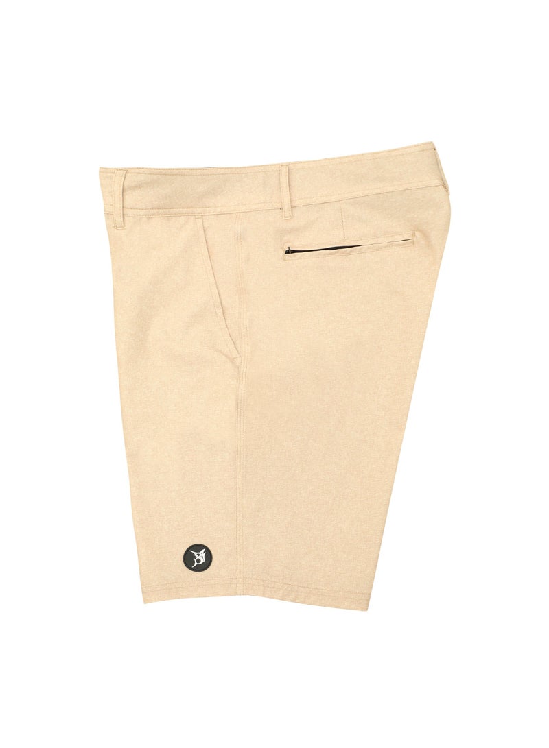 BOB MARLIN Bob Marlin Recycled Polyester Quick Dry 5-Pockets Hybrid Short Sand  - Image 3