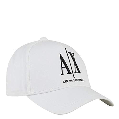 Armani Exchange Men's Icon Logo Baseball Hat, White, One Size - Image 1