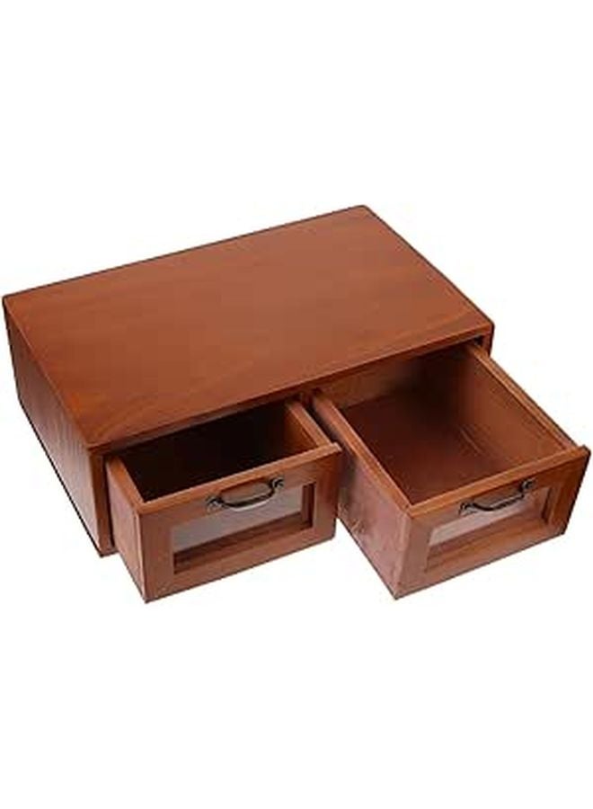 Monitor Stand with Storage Box Desktop Organizer Durable Compact for Office Workspace Easy Install - Image 1