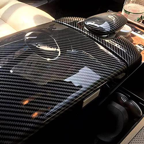 CHUANGHUI تشوانغ هوي لمرسيدس بنز S Class W221 W222 S400 S450 S500 S550 S560 S600 غطاء صندوق الذراع الداخلي من ألياف الكربون (W221 2008-2013 2PCS) - Image 3