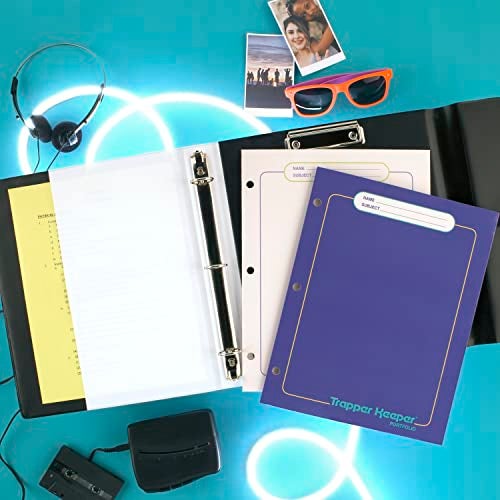 Mead Trapper Keeper Binder, Retro Design, 1 Inch Binder with Folders and Pockets, Holds 8-1/2" x 11" Paper, Paint Splatter (260038FO-ECM) - Image 4
