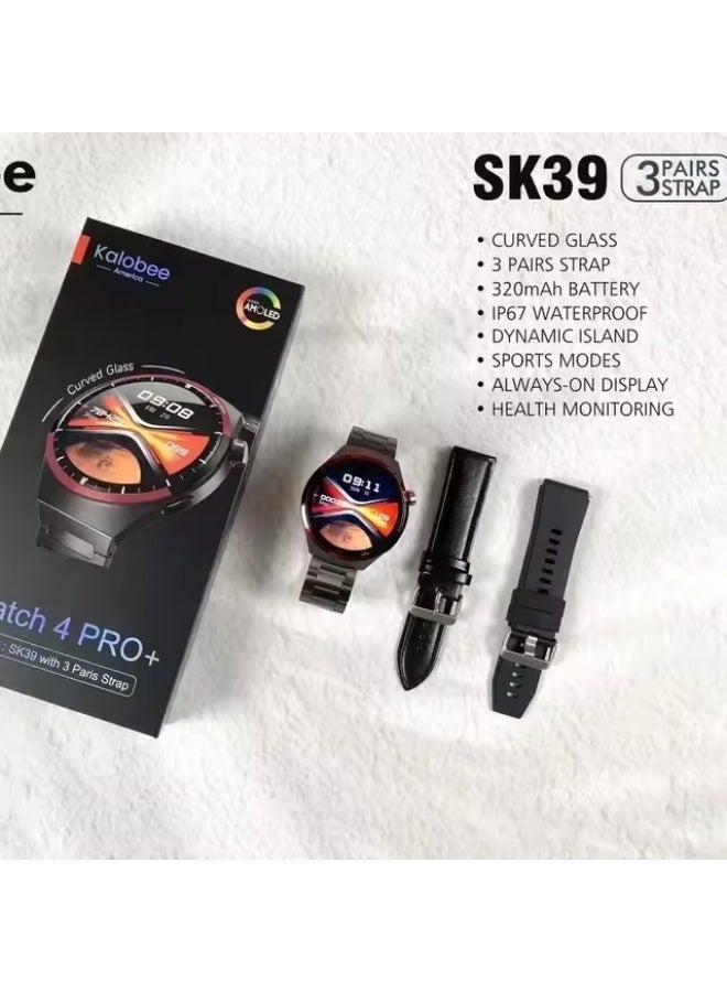 Kalobee SK39 Watch 4 Pro+ Smartwatch Bluetooth Calling HD Display Fitness Tracker 24/7 Health Monitoring Heart Rate Sleep Tracking Sports Modes Smart Notifications Waterproof Long Battery Android iOS - Image 3