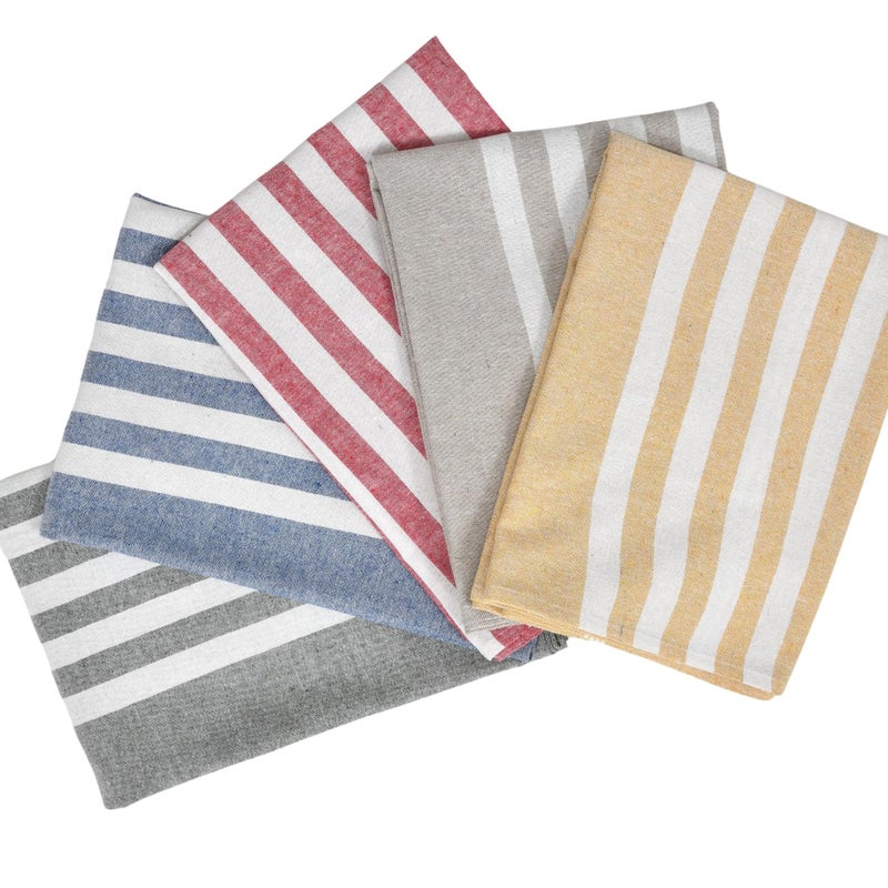 Värde Premium Hand Towels | 180 GSM Cotton Hand Towels | Hand Towel Set of 5 | Hand Towel for Gym | Soft Towels | Size 16W x 25L (Multicolor, Pack of 5) - Image 3