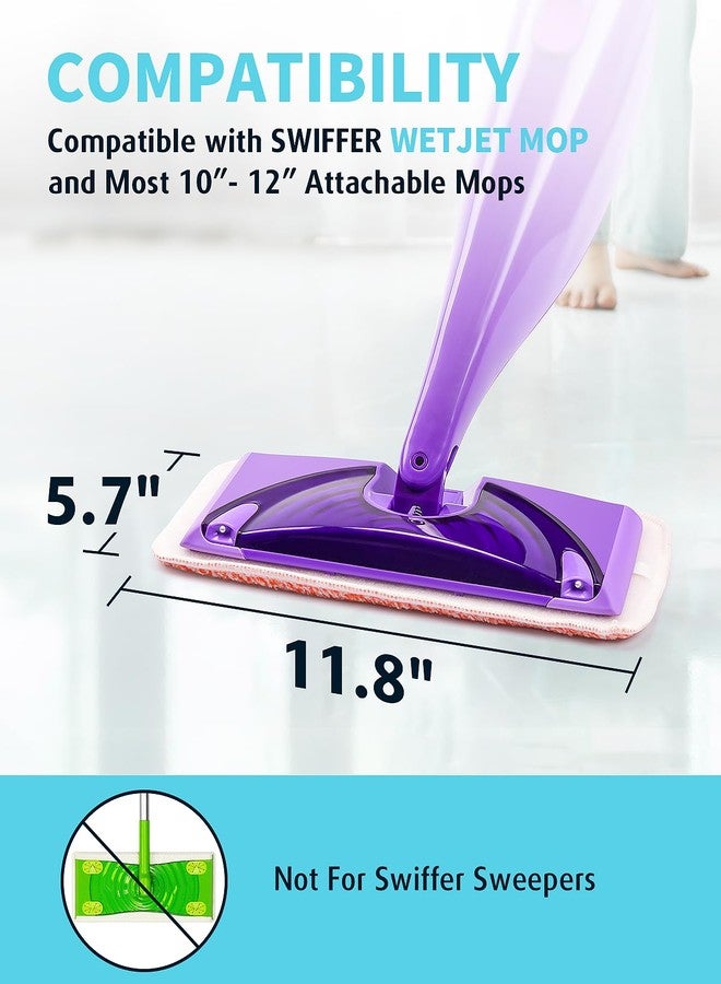 AIR U+ Power Scrubbing Reusable Mop Pads for Swiffer Wet Jet Mops (6 Pack), Wet Jet Refills, Wet Pads Refill, Washable Microfiber Mop Pads for Floor Cleaning Wet Dry Use - Image 2