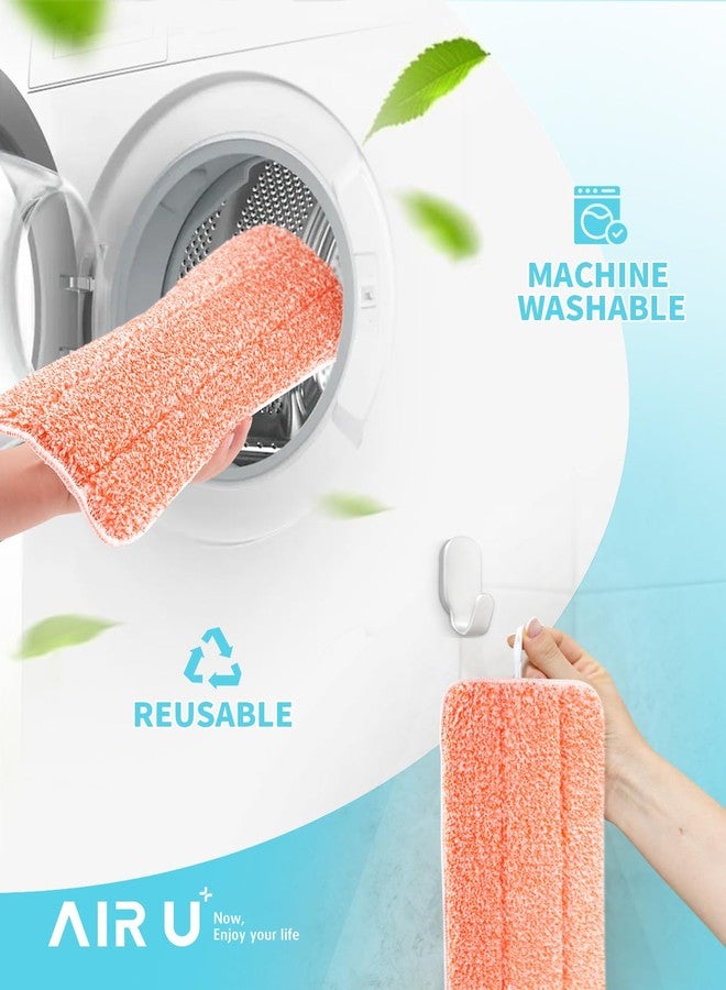 AIR U+ Power Scrubbing Reusable Mop Pads for Swiffer Wet Jet Mops (6 Pack), Wet Jet Refills, Wet Pads Refill, Washable Microfiber Mop Pads for Floor Cleaning Wet Dry Use - Image 5