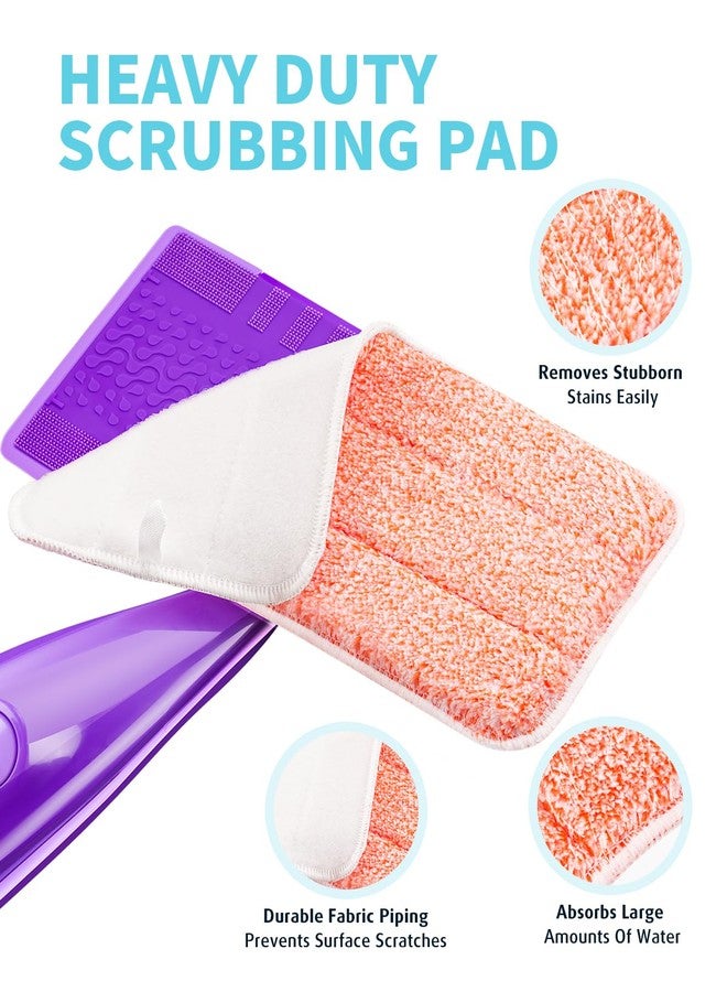 AIR U+ Power Scrubbing Reusable Mop Pads for Swiffer Wet Jet Mops (6 Pack), Wet Jet Refills, Wet Pads Refill, Washable Microfiber Mop Pads for Floor Cleaning Wet Dry Use - Image 3