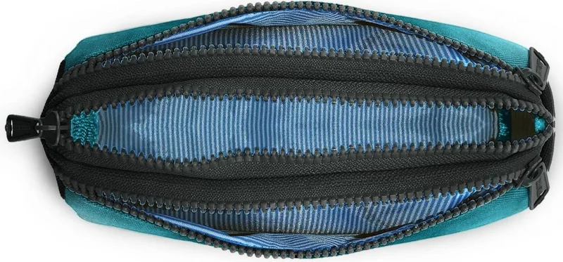 CORAL HIGH Kids Turquoise Gray Batik Three Compartment Pencil Bag 22068