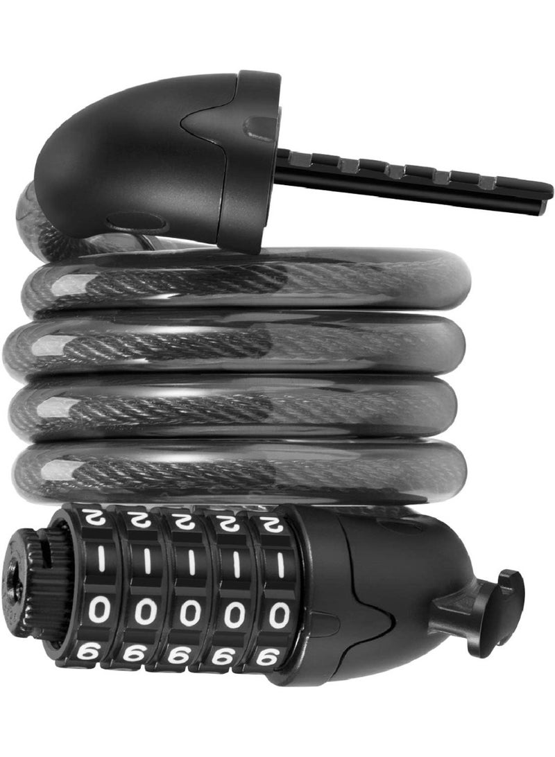 Tanyaz Combination Bike Lock Cable, Digit Combo Bicycle Lock Cable, Keyless, Heavy-Duty Anti Theft Bike Lock with Mounting Bracket for Kids Bike, E-Bike, Motorcycle and More - Image 3