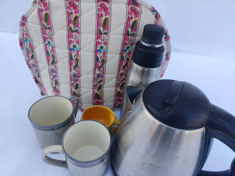 Malan Bai Mandala Tea Cozy Cover Hand Block Winter Tea Cozy Cotton Tea Kettle Warmer Pot Cover Hot Coffee Cover Handamde Kitchen Décor Brand: Malan Bai - Image 4