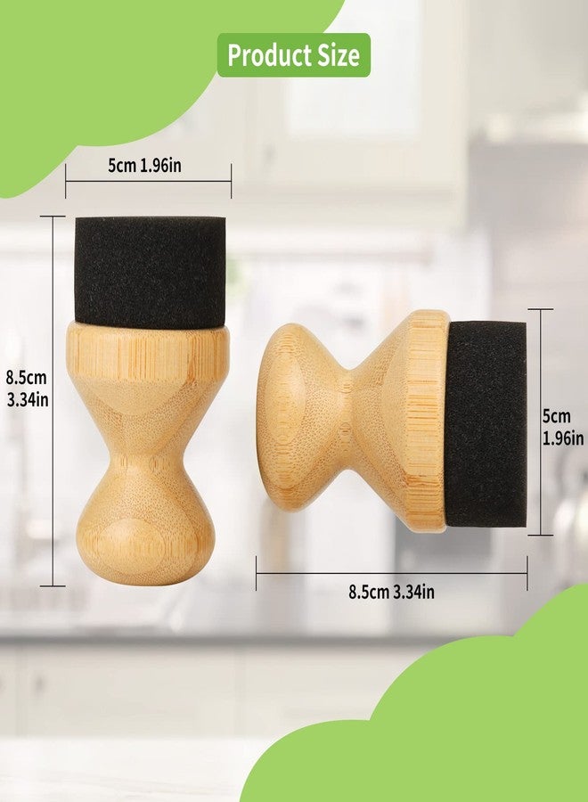 DEBETOOL 2Pack Cutting Board Oil Wax Applicator for Food Grade Mineral Oil Board - Natural Bamboo Applicator for Cutting Boards，Wooden Spatula，Spoon and Other Utensils - Image 2