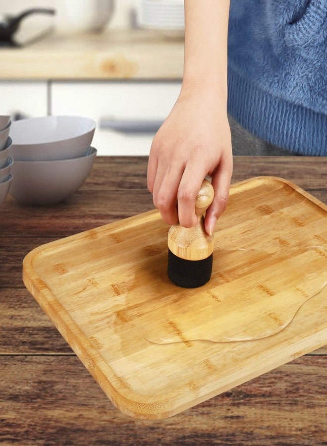 DEBETOOL 2Pack Cutting Board Oil Wax Applicator for Food Grade Mineral Oil Board - Natural Bamboo Applicator for Cutting Boards，Wooden Spatula，Spoon and Other Utensils - Image 5