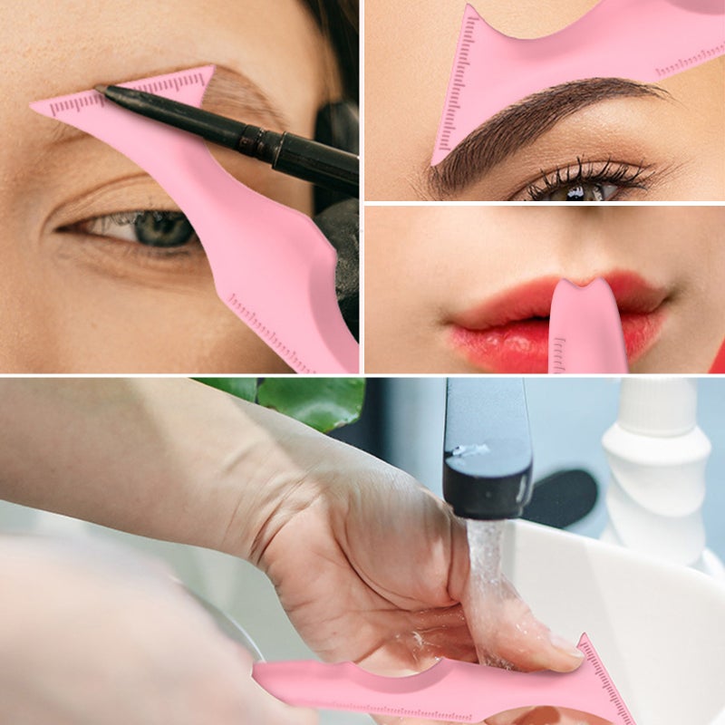5 in 1 Silicone Eyeliner Stencils for Winged Tip Eyeliner Reusable Eyeliner Eyebrow Eye Shadow Stencil Lazy Quick Eye Makeup Tool - Image 5