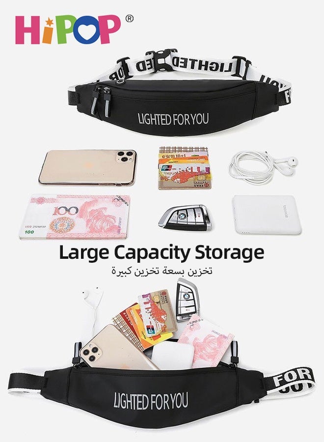 HIPOP Sports Running Waist Bag, Running Belt for Adults, Adjustable and Breathable Waist Pack Bag, Reflective Jogging Pocket Belt, Travelling Money Phone Holder for Running, Cycling, Hiking - Image 3