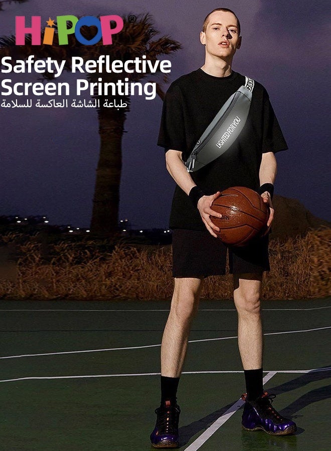 HIPOP Sports Running Waist Bag, Running Belt for Adults, Adjustable and Breathable Waist Pack Bag, Reflective Jogging Pocket Belt, Travelling Money Phone Holder for Running, Cycling, Hiking - Image 5